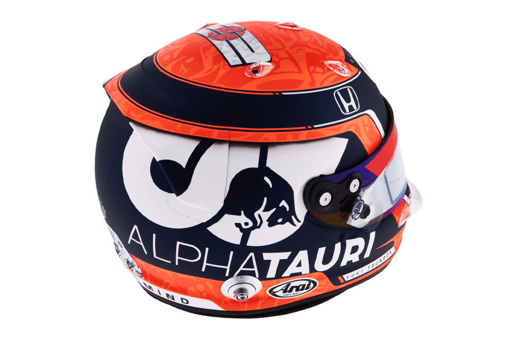 Casque d'Yuki Tsunoda