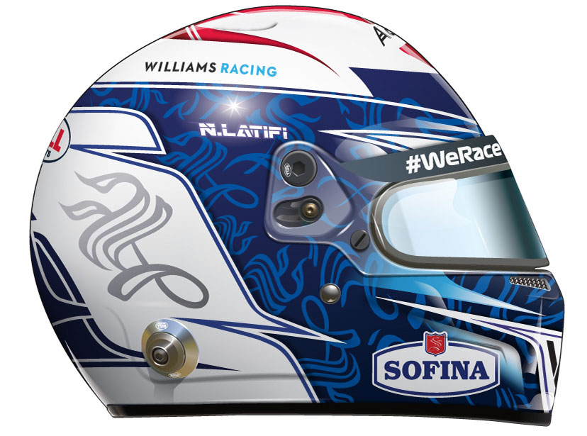 Casque de Nicholas Latifi