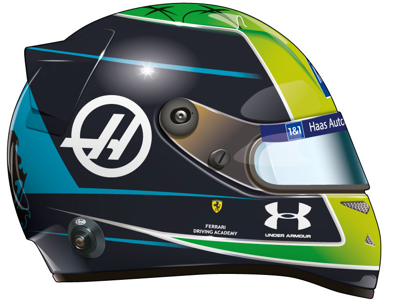 Casque de Mick Schumacher